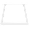 Pieds de table basse en forme de V, 2 pièces, blanc, 60 x (42-43,3) cm, acier 