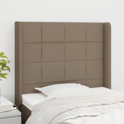 Tête de lit avec oreilles Taupe 83x16x118/128 cm Tissu 