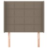 Tête de lit avec oreilles Taupe 83x16x118/128 cm Tissu 
