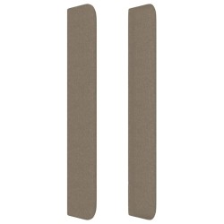 Tête de lit avec oreilles Taupe 83x16x118/128 cm Tissu 