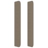 Tête de lit avec oreilles Taupe 83x16x118/128 cm Tissu 