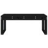 Banc de jardin noir 110x38x45 cm bois massif de pin 
