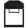 Banc de jardin noir 110x38x45 cm bois massif de pin 