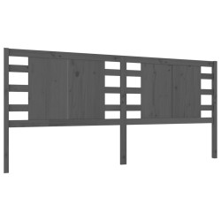 Tête de lit Gris 166x4x100 cm Bois massif de pin 