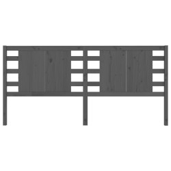 Tête de lit Gris 166x4x100 cm Bois massif de pin 