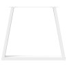 Pieds de table à manger en forme de V, 3 pièces, blanc, 70 x (72-73,3) cm, acier 