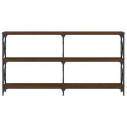 Table console chêne marron 200x28x80,5 cm bois d'ingénierie 