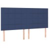 Tête de lit à LED Bleu 160x5x118/128 cm Tissu 