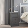 Table de chevet Gris 40x35x61,5 cm Bois de pin massif 