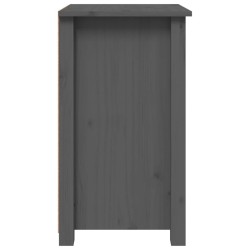 Table de chevet Gris 40x35x61,5 cm Bois de pin massif 