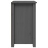 Table de chevet Gris 40x35x61,5 cm Bois de pin massif 