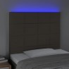 Tête de lit à LED Taupe 80x5x118/128 cm Tissu 