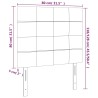 Tête de lit à LED Taupe 80x5x118/128 cm Tissu 