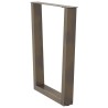 Pieds de table à manger en forme de V 3 pièces Acier naturel 70 x (72-73,3) cm 