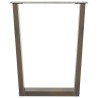 Pieds de table à manger en forme de V 3 pièces Acier naturel 70 x (72-73,3) cm 