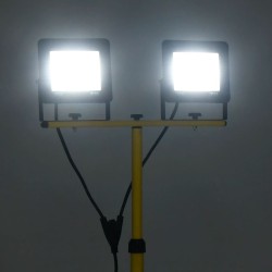 Projecteur à LED avec trépied 2x50 W Blanc froid  