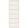 Porte coulissante doré 76x205 cm verre ESG clair et aluminium 