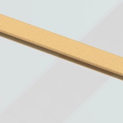 Porte coulissante doré 76x205 cm verre ESG clair et aluminium 