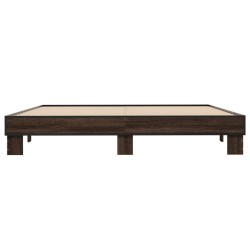 Cadre de lit sans matelas chêne marron 180x200 cm 