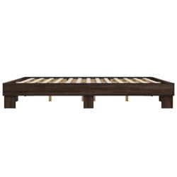 Cadre de lit sans matelas chêne marron 180x200 cm 