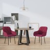 Chaises à manger lot de 2 Rouge bordeaux Velours 