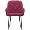 Chaises à manger lot de 2 Rouge bordeaux Velours 