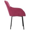 Chaises à manger lot de 2 Rouge bordeaux Velours 