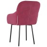 Chaises à manger lot de 2 Rouge bordeaux Velours 