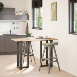 Pieds de table de bar en forme de T, 2 pièces, noir, 40 x 35 x (90-91) cm, acier 