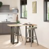 Pieds de table de bar en forme de T, 2 pièces, noir, 40 x 35 x (90-91) cm, acier 