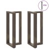 Pieds de table de bar en forme de T, 2 pièces, noir, 40 x 35 x (90-91) cm, acier 