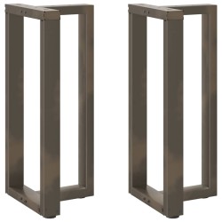 Pieds de table de bar en forme de T, 2 pièces, noir, 40 x 35 x (90-91) cm, acier 