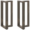 Pieds de table de bar en forme de T, 2 pièces, noir, 40 x 35 x (90-91) cm, acier 