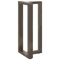 Pieds de table de bar en forme de T, 2 pièces, noir, 40 x 35 x (90-91) cm, acier 