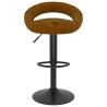 Tabourets de bar lot de 2 marron velours 