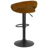 Tabourets de bar lot de 2 marron velours 