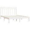 Cadre de lit sans matelas blanc 120x190 cm bois massif 