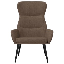 Chaise de relaxation avec tabouret Taupe Tissu 
