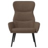 Chaise de relaxation avec tabouret Taupe Tissu 