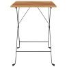 Table de bistro pliante 55x54x71cm Bois de teck solide et acier 