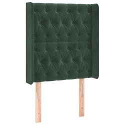 Tête de lit à LED Vert foncé 83x16x118/128 cm Velours 