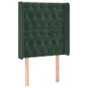 Tête de lit à LED Vert foncé 83x16x118/128 cm Velours 
