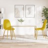 Chaises à manger lot de 2 Jaune moutarde Velours 