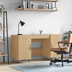 Bureau chêne sonoma 140x50x75 cm bois d'ingénierie 