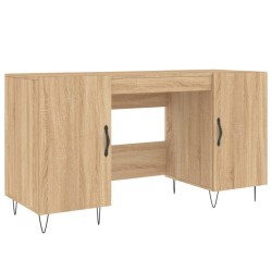 Bureau chêne sonoma 140x50x75 cm bois d'ingénierie 