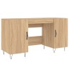 Bureau chêne sonoma 140x50x75 cm bois d'ingénierie 