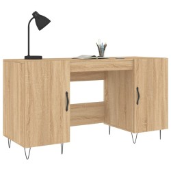 Bureau chêne sonoma 140x50x75 cm bois d'ingénierie 