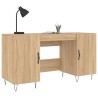 Bureau chêne sonoma 140x50x75 cm bois d'ingénierie 