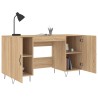 Bureau chêne sonoma 140x50x75 cm bois d'ingénierie 