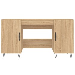 Bureau chêne sonoma 140x50x75 cm bois d'ingénierie 